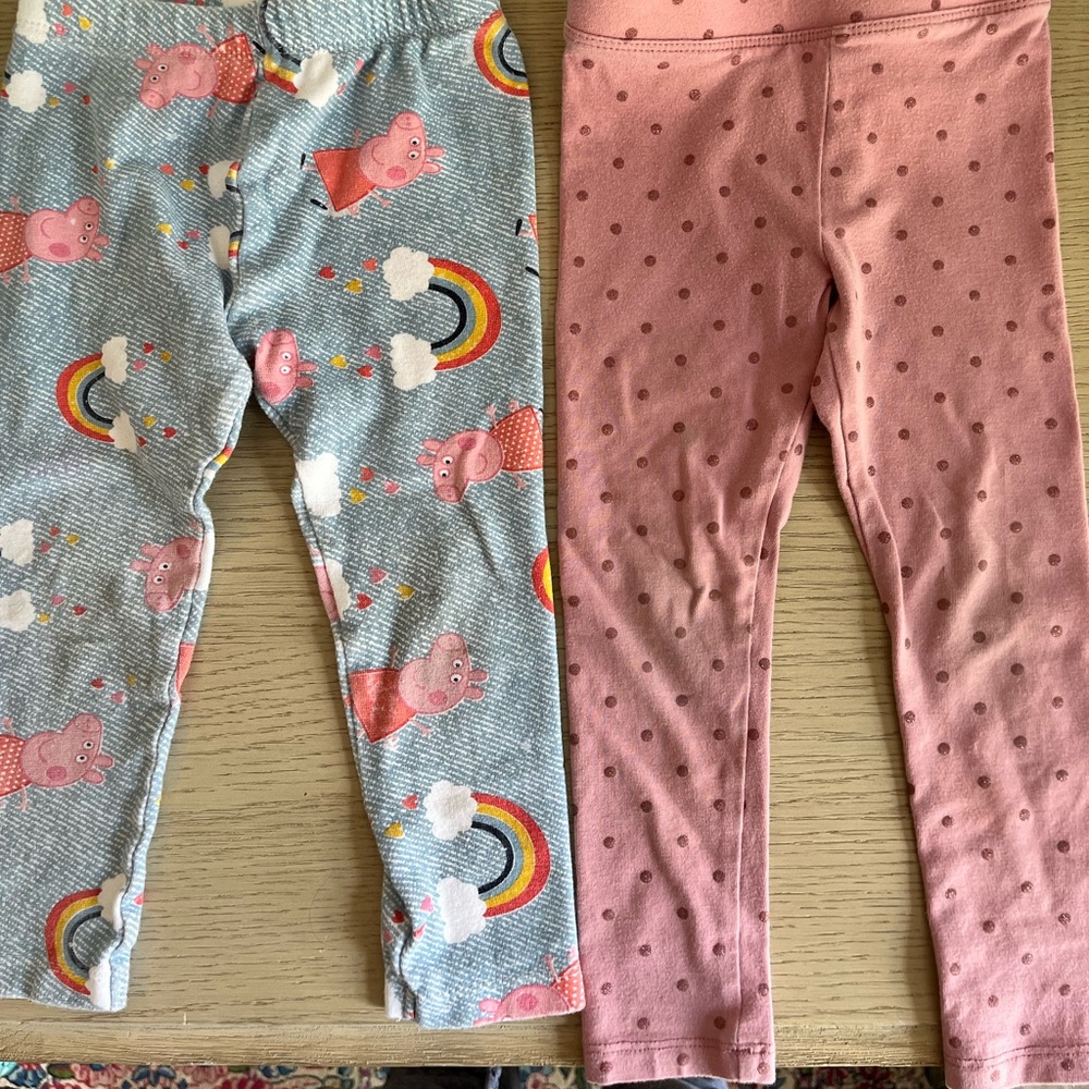 Peppa Pig and Pink Dot stretch pants